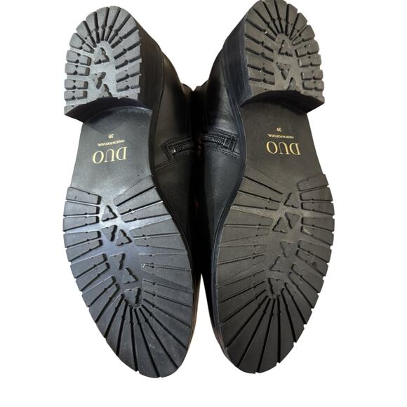 DUO BOOTS Charlotte Knee High Boots In Black Leather, Size 39 - Picture 14 of 14